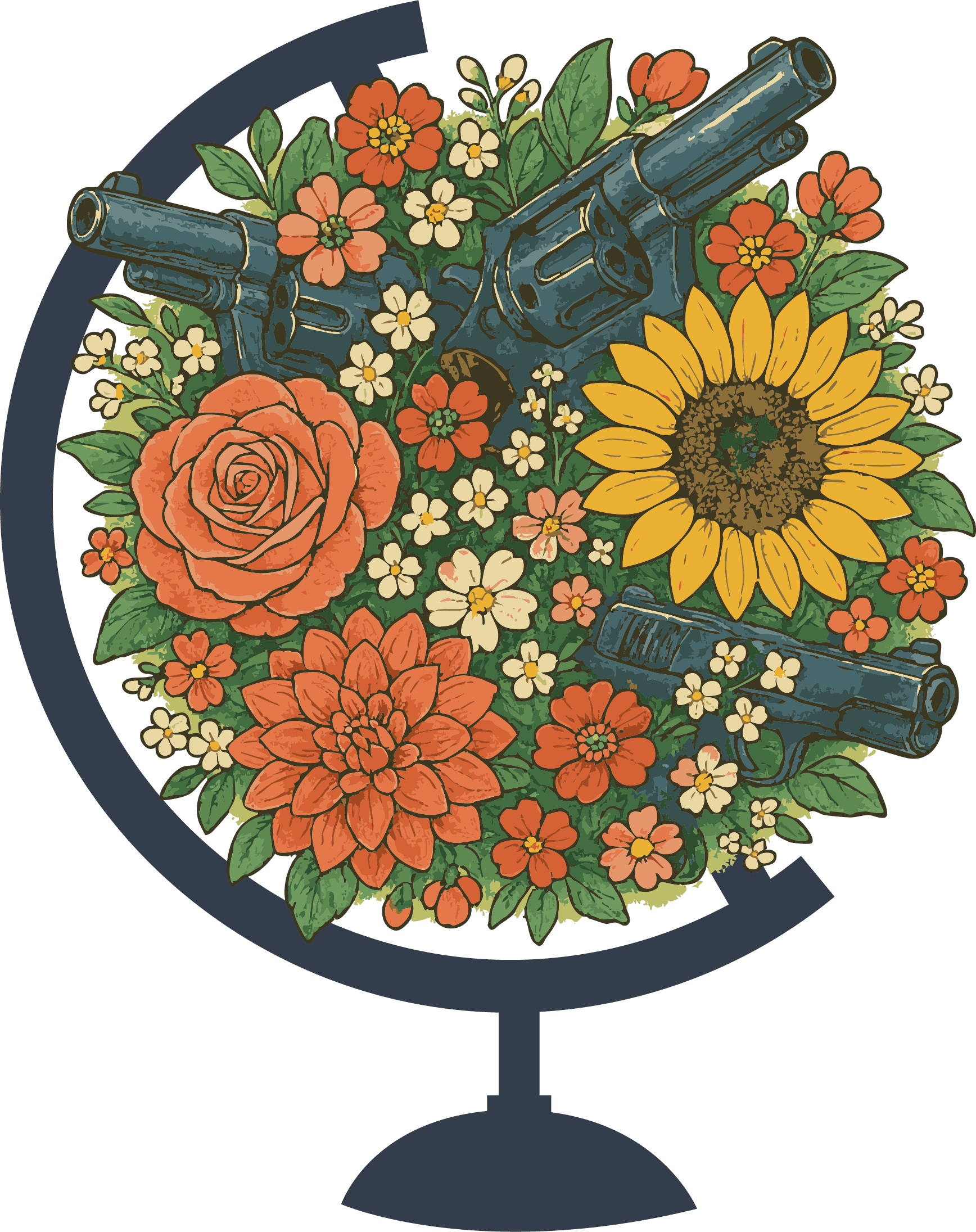 Globe fleuri
